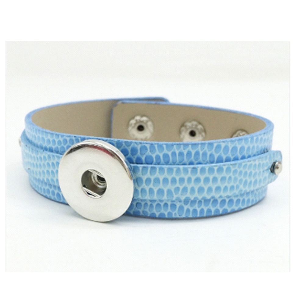 Snap Button Jewelry Blue Band